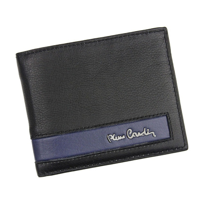 Portfel męski skórzany PIERRE CARDIN CB TILAK26 8824 RFID Czarno niebieski