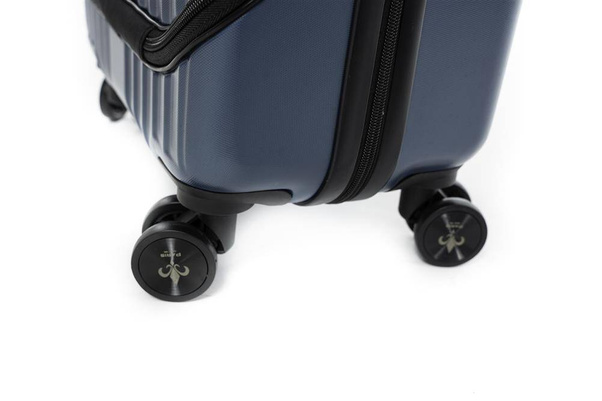 LYS Paris Tunis Mała twarda niebieska walizka kabinowa na kółkach 55 cm