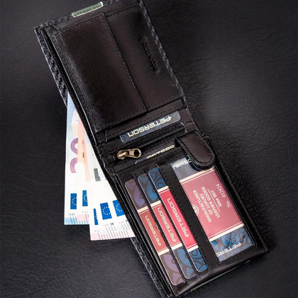 Portfel męski ze skóry naturalnej bez zapięcia