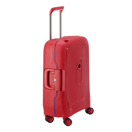Delsey Moncey Mała twarda czerwona walizka kabinowa na kółkach 55 cm