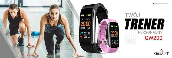 Smartband Giewont GW200-4 + Dodatkowy pasek różowy