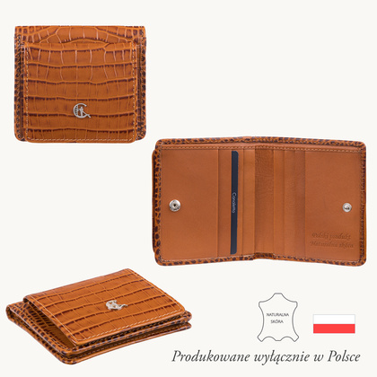 Portfel damski Canaletto koniak croco RFID PD1008s262