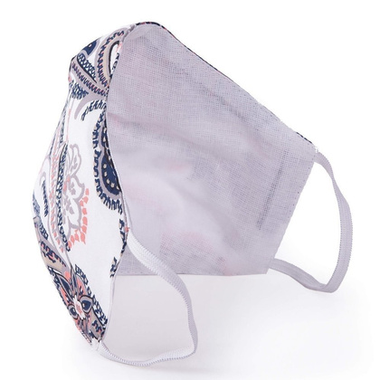 Maseczka ochronna damska 3-warstwowa - wielorazowa - QART PREMIUM - Kwiaty
