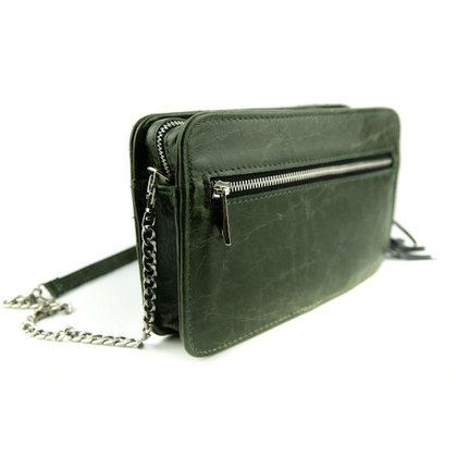 T-07 Torebka Marita-gnieciona zieleń KEMER