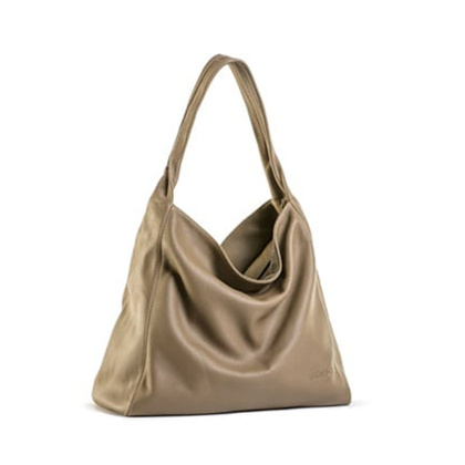 Torba damska skórzana KEMER VOOC HOBO EP18 Beżowa