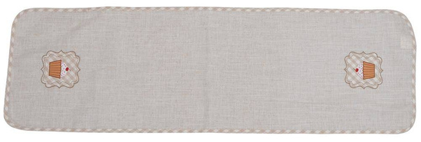 Bieżnik lniany z muffinką 40x130 cm