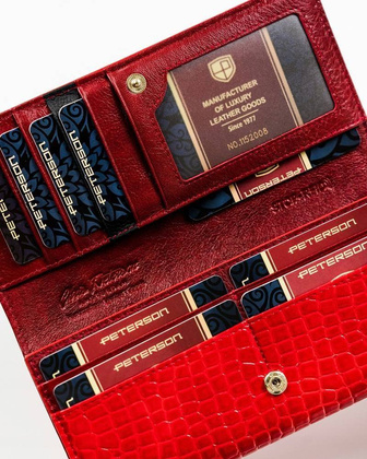 Duży, skórzany portfel damski z systemem rfid