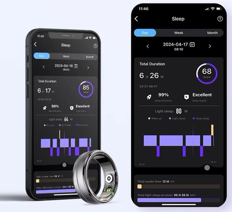 Smart Ring RUBICON R6 Gold/Silver SIZE-8(US) SMARUB321
