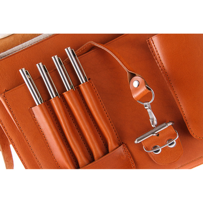 TECZKA SKÓRZANA 3W1 KEMER VOOC Vintage P13 BRĄZOWA