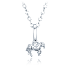 MINET Naszyjnik srebrny koń