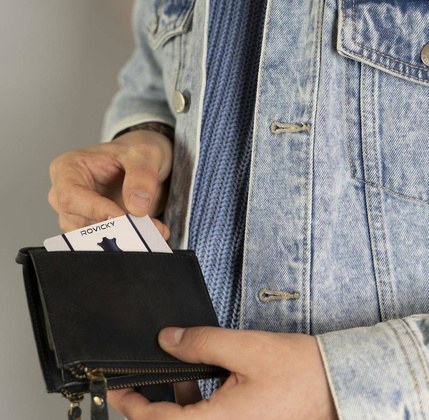 Portfel z dwiema kieszeniami na bilon Rovicky Czarny