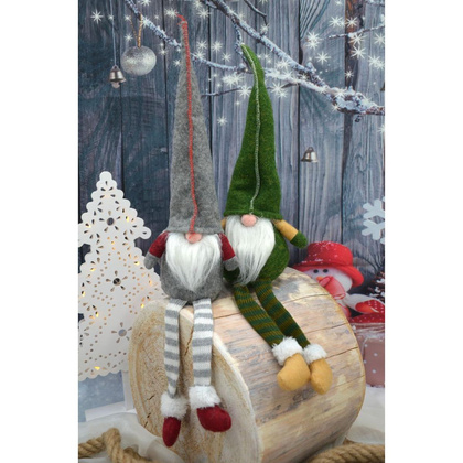 SKRZAT KRASNAL GNOM DEKORACYJNY 30+15CM ZIELONY