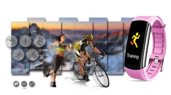 Smartband Giewont GW200-4 + Dodatkowy pasek różowy