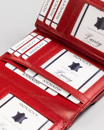 Elegancki portfel damski ze skóry naturalnej