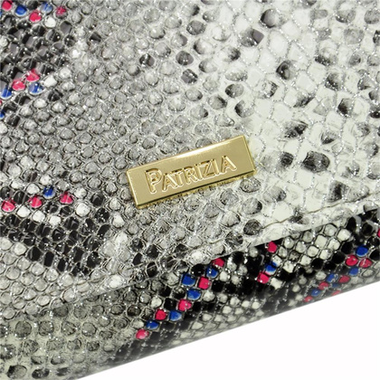 Portfel damski skórzany PELLUCCI SN-122 RFID popiel + pomarańcz