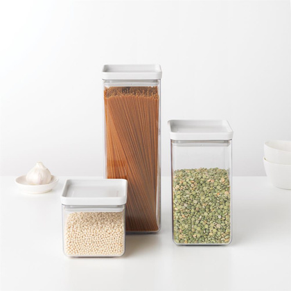 Pojemnik kwadratowy Tasty+ 0,7l jasny szary 122446