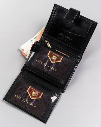 Duży portfel męski z zapięciem na zatrzask