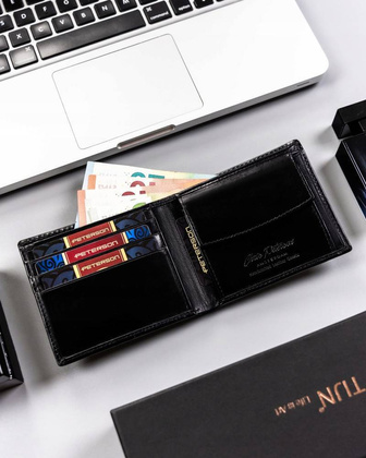 Skorzany portfel meski bez zapiecia zewnetrznego