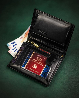 Skorzany portfel meski bez zapiecia zewnetrznego