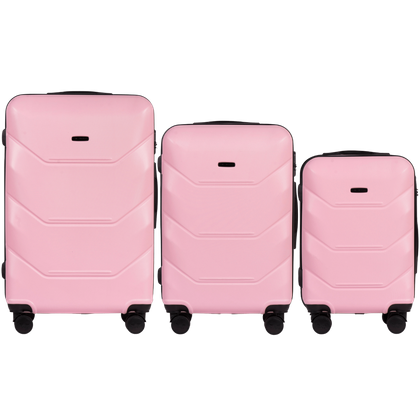 Zestaw 3 walizek KEMER WINGS 148 LIGHT PINK