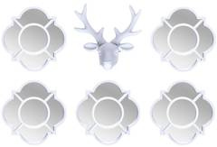 Kpl dekoracji 5 luster i głowa renifera