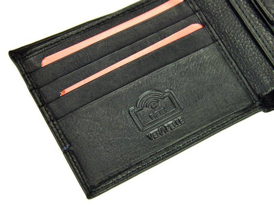 Portfel męski skórzany PIERRE CARDIN SAHARA TILAK15 8824 Czarny / Czerwony