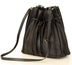 MARCO MAZZINI Plisowana torebka worek na ramię skóra naturalna sacco bag czarna - min. zamówienie 20 / 50 / 100 szt.