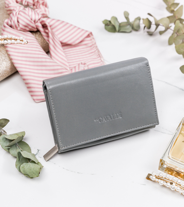 Mały portfel damski skórzany RFID stop Cavaldi® skóra zatrzask