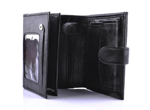 Portfel męski skórzany KEMER P4J Czarny - min. zamówienie 20 / 50 / 100 szt.