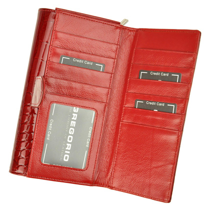 Portfel damski skórzany PELLUCCI BC-121 Czerwony