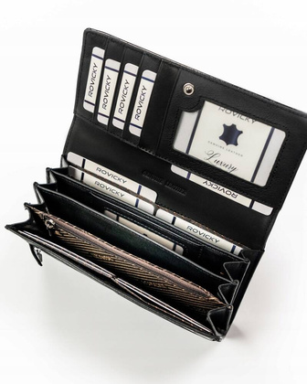 Duzy portfel damski ze skory naturalnej i ekologicznej