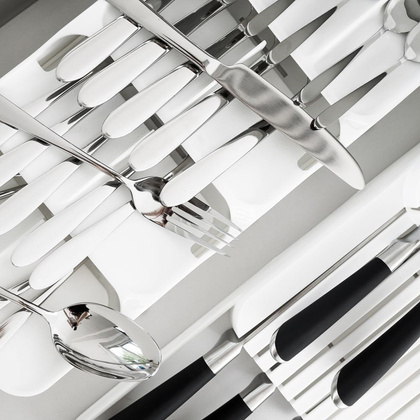 Organizer wkład do szuflady na sztućce biały 39x17x5,5 cm