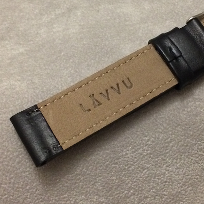 LAVVU Czarny szyty pasek SPORT z luksusowej skóry Top Grain - 20