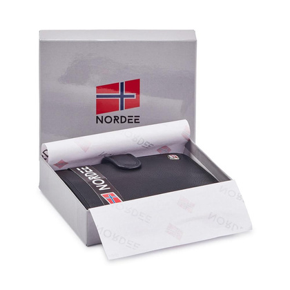 Portfel męski skórzany GW-09 RFID Czarny