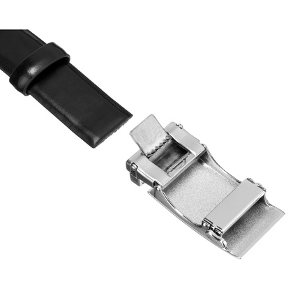 Elegancki pasek męski z klamrą automatyczną - Peterson PTN A005 BLACK 125