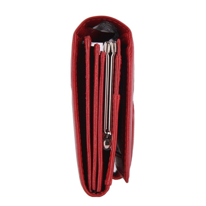 Portfel damski skórzany KEMER D49 Bordowy - min. zamówienie 20 / 50 / 100 szt.