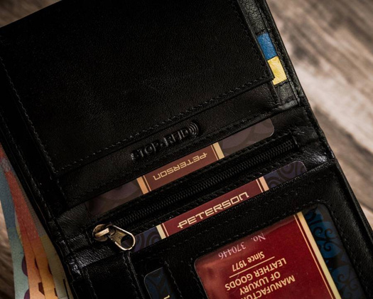 Skórzany, duży portfel męski bez zapięcia