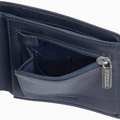 Portfel męski skórzany PUCCINI SORRENTO NA115 7A Niebieski