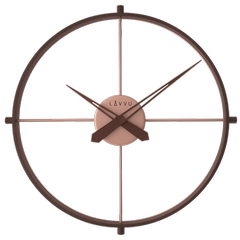 LAVVU Stylowy drewniany zegar LOFT o industrialnym wyglądzie