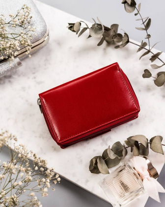 Skórzany portfel damski z systemem rfid protect