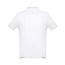THC ADAM WH. Męska bawełniana koszulka polo z krótkim rękawem. Kolor biały