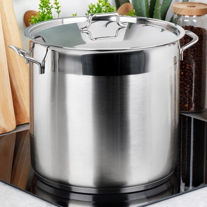 Garnek stalowy z pokrywką 18/10 PREMIUM 18,2 l ORION