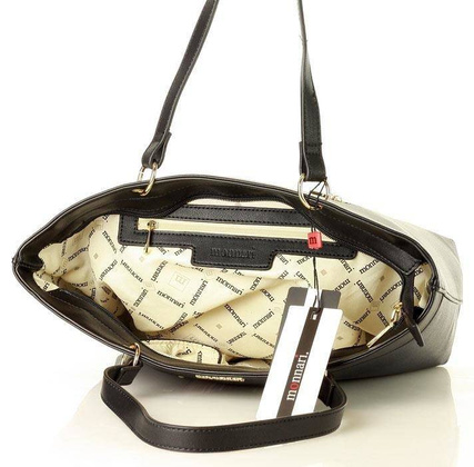 MONNARI Miejska torba shopper bag na ramię czarny - min. zamówienie 20 / 50 / 100 szt.