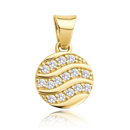 MINET Zawieszka ze złota kółko z białą cyrkonią Au 585/1000 1,10g