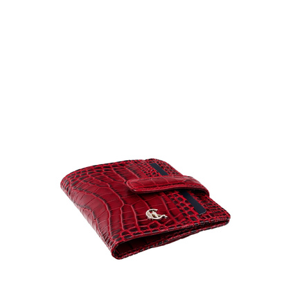 Bordowy portfel damski Canaletto ze skóry licowej croco – elegancki, kompaktowy i funkcjonalny PD1042s162
