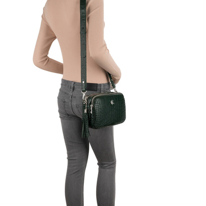 Listonoszka damska Canaletto ze skóry tłoczonej na wzór krokodyla – elegancja i praktyczność TD820s114