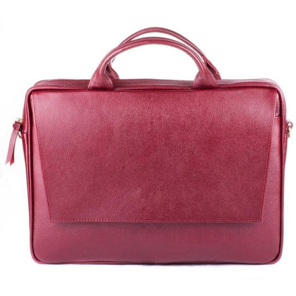Skórzana torba na laptop 15.4 KEMER SOLIER FL14 Bordowa - min. zamówienie 20 / 50 / 100 szt.