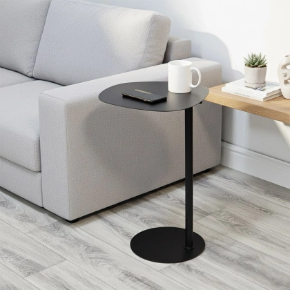 Stolik kawowy metalowy czarny 35x25x53 cm