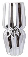 Wazon ceramiczny geometryczny srebrny