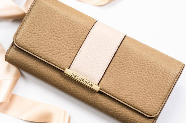 Duży, poziomy portfel damski ze skóry ekologicznej